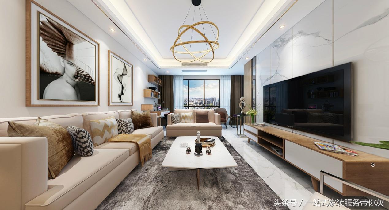 一米阳光直播间轻奢沙龙,明亮现代轻奢