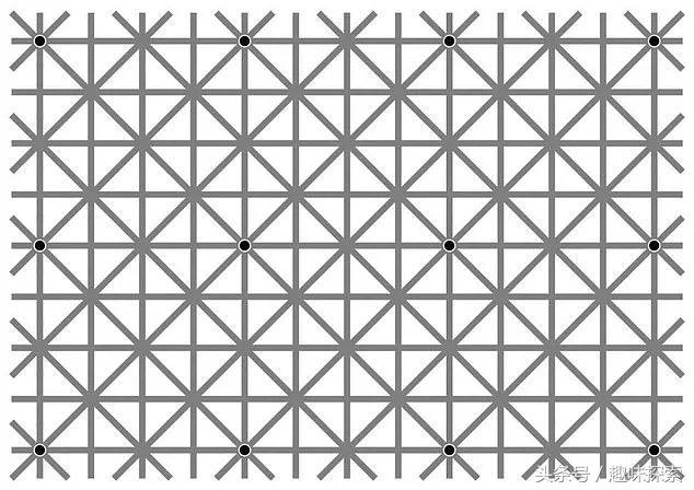 你能看见多少个黑点？超4个就不正常，光学幻觉揭示了睛睛的谎言