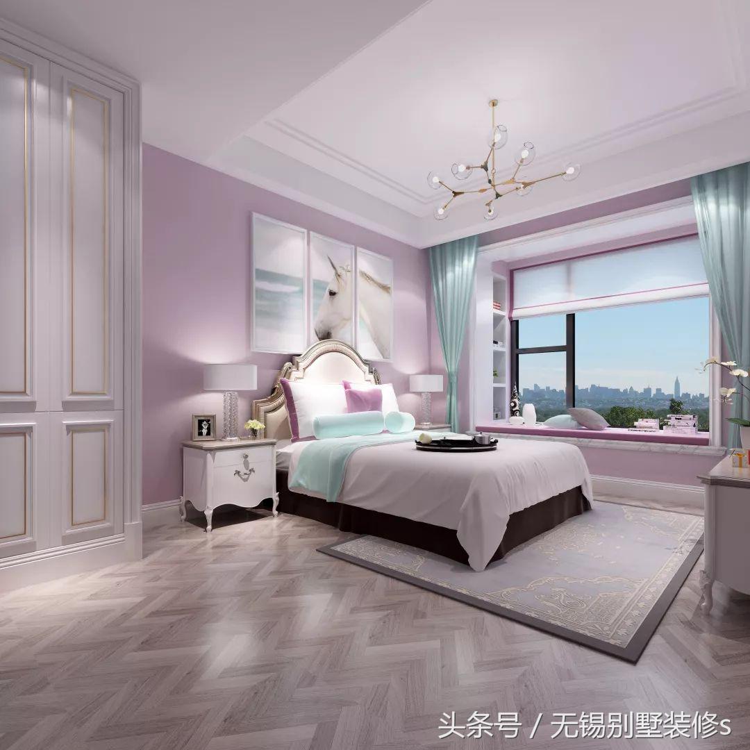 别墅法式轻奢风格效果图,法式别墅装修设计案例