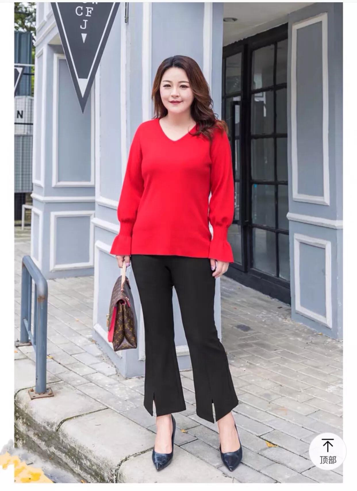 大码打底衫胖mm冬加绒毛衣,秋冬胖mm宽松显瘦内搭毛衣打底衫