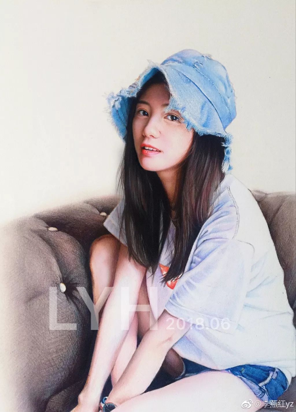 蔡徐坤的蓝玫瑰彩铅简笔画,彩铅画蔡徐坤蓝玫瑰