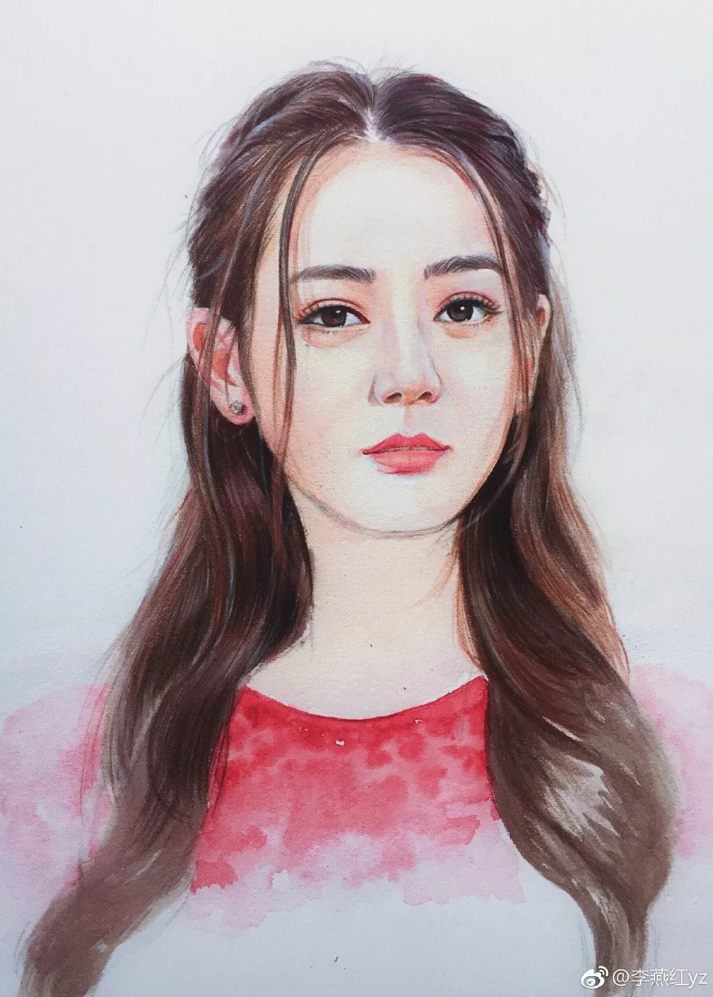 蔡徐坤的蓝玫瑰彩铅简笔画,彩铅画蔡徐坤蓝玫瑰