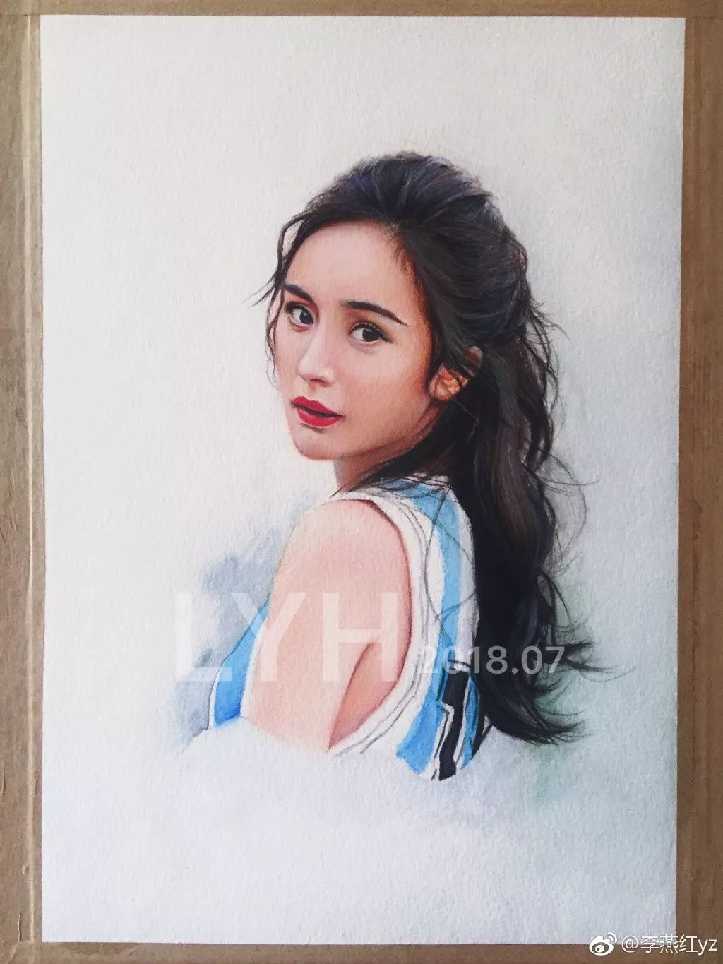 蔡徐坤的蓝玫瑰彩铅简笔画,彩铅画蔡徐坤蓝玫瑰