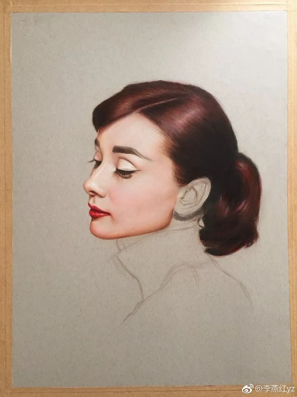 蔡徐坤的蓝玫瑰彩铅简笔画,彩铅画蔡徐坤蓝玫瑰