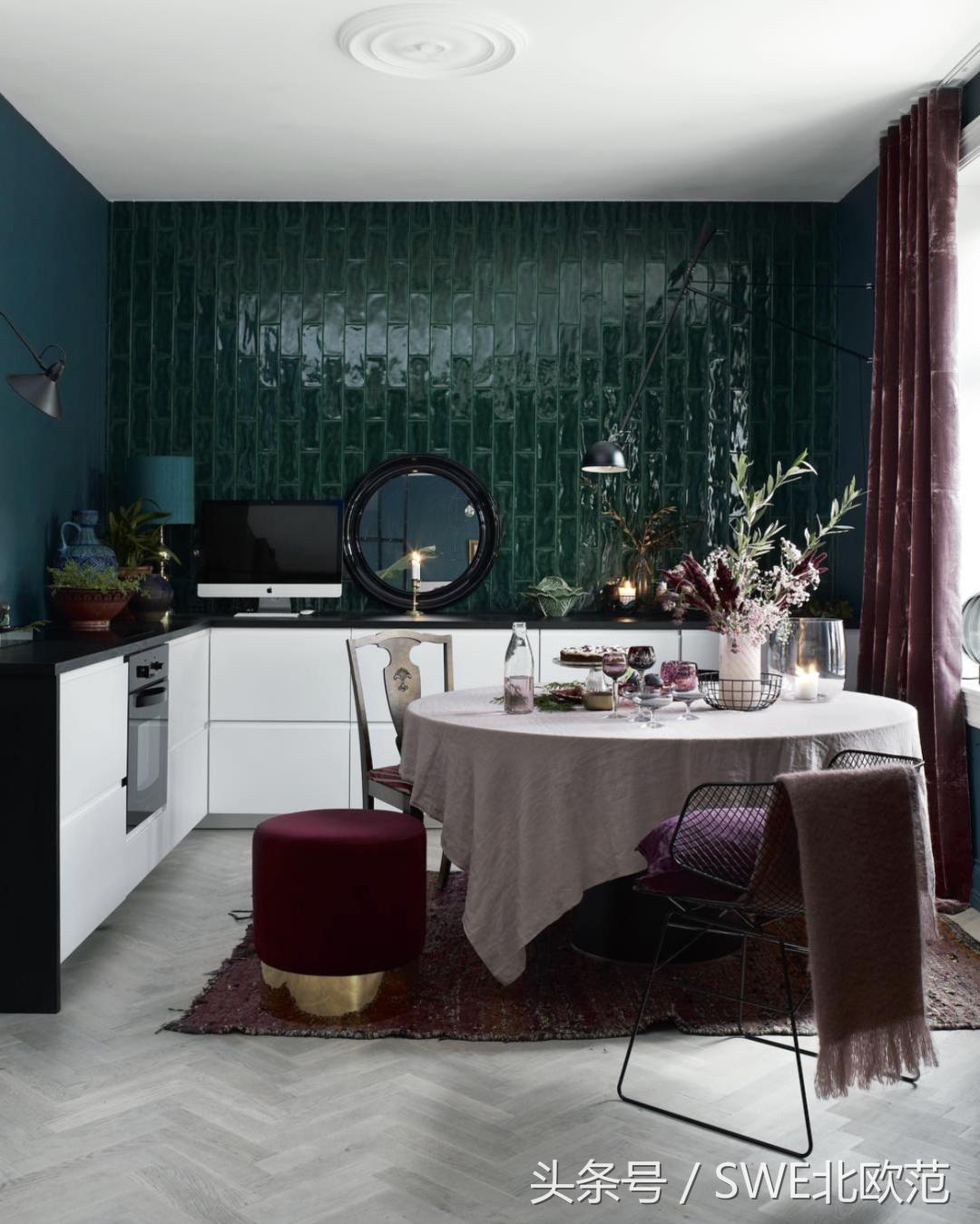 2.7米宽的餐厅怎么放圆餐桌,北欧实木圆餐桌