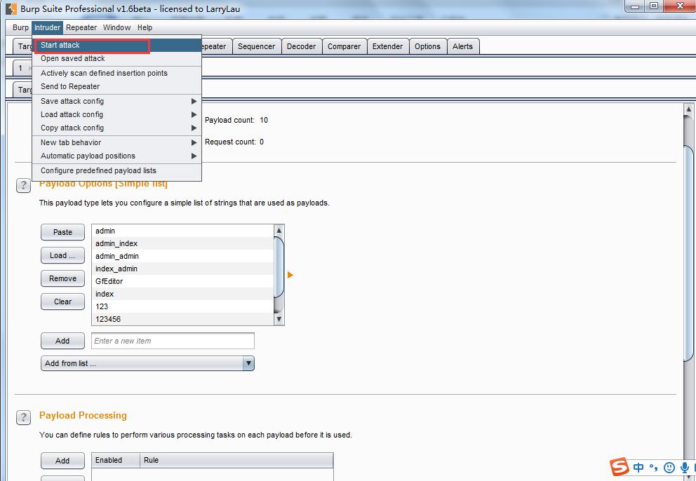 Web渗透之*力暴**破解篇——教程