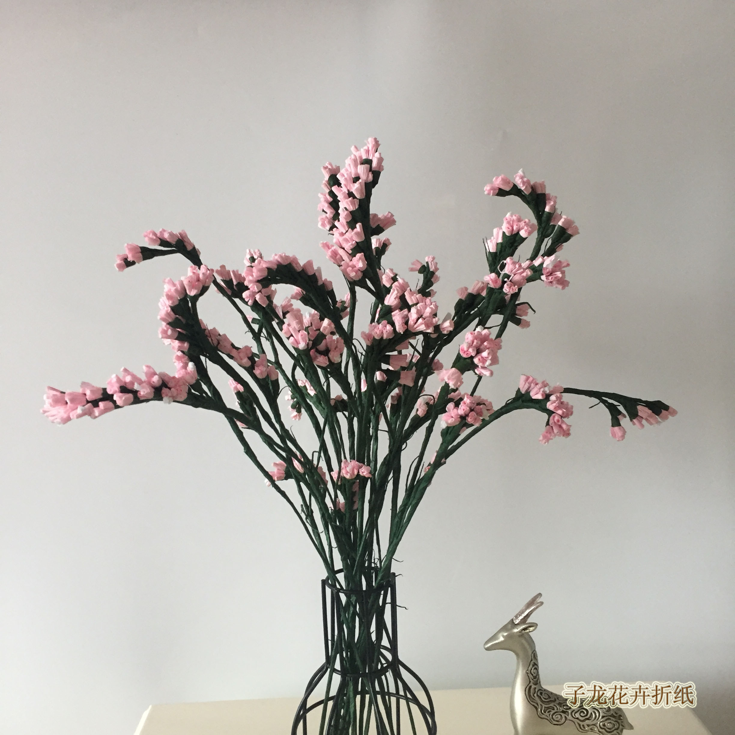 折纸花束教程简单,勿忘我皱纹纸花朵做法大全