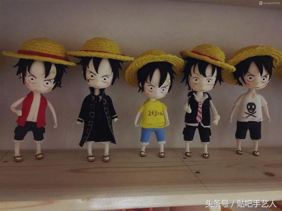 手工拼装路飞手办,怎样用黏土做路飞