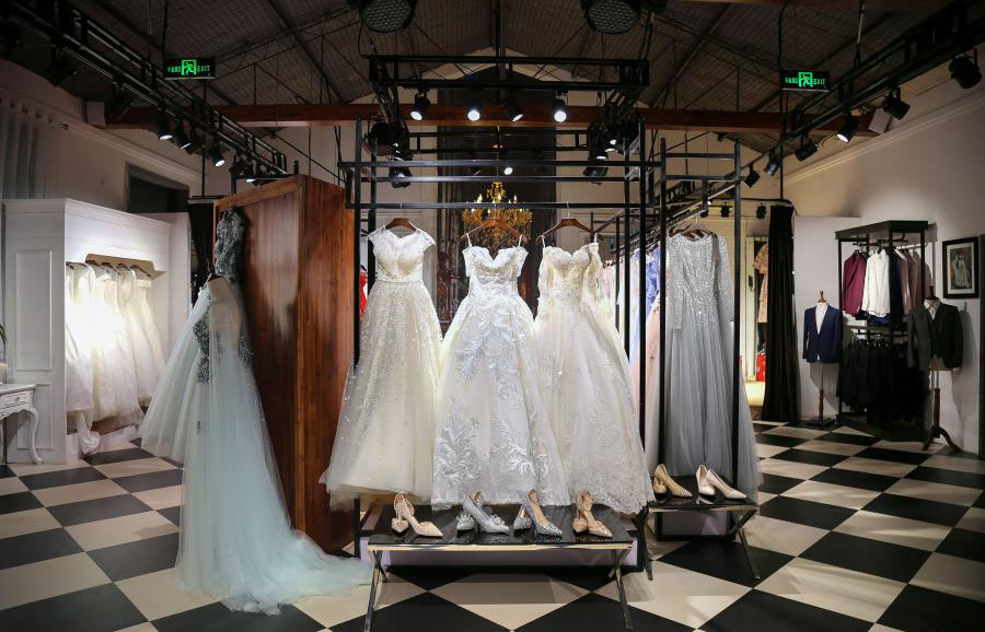 婚纱店专卖店设计效果图,婚纱店铺设计效果图