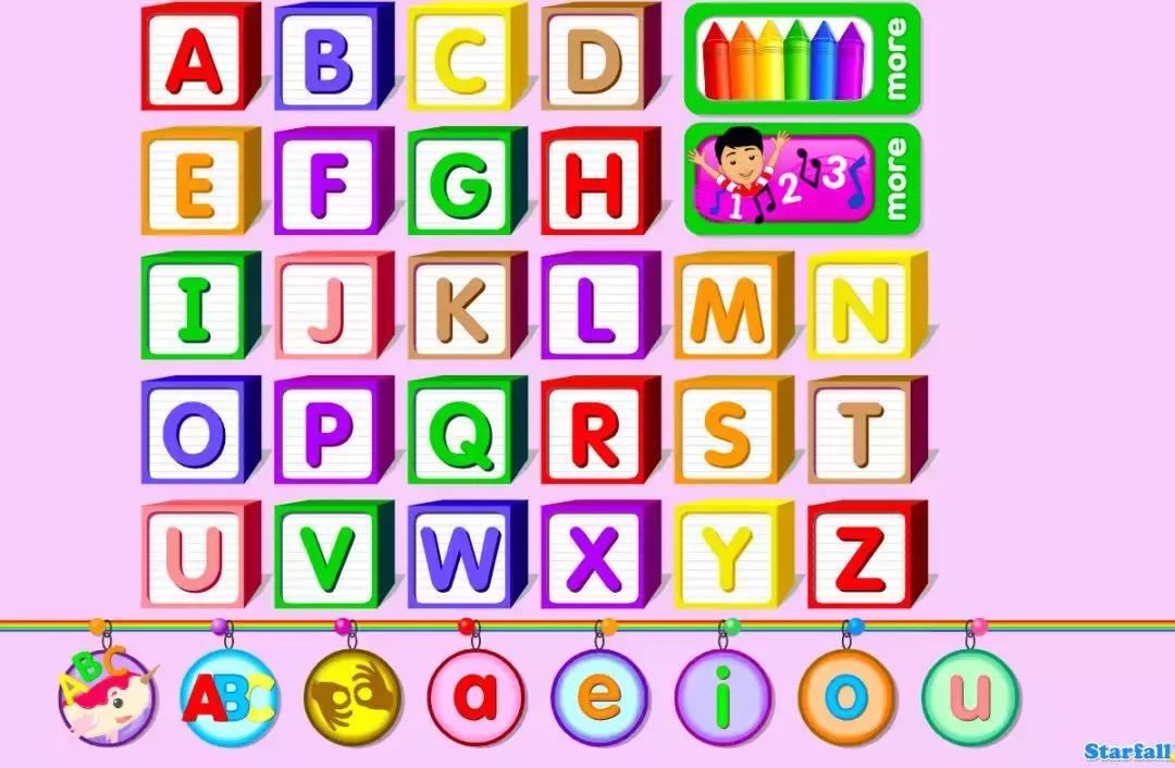 starfall是美国时代周刊选出的让互联网伟大的50个网站之一