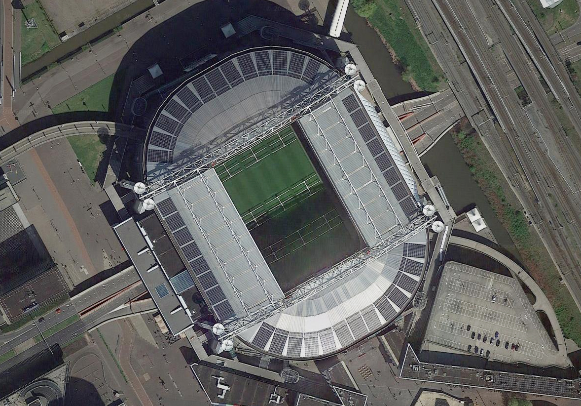 欧洲足联五星球场,卫星地图看中国足球场