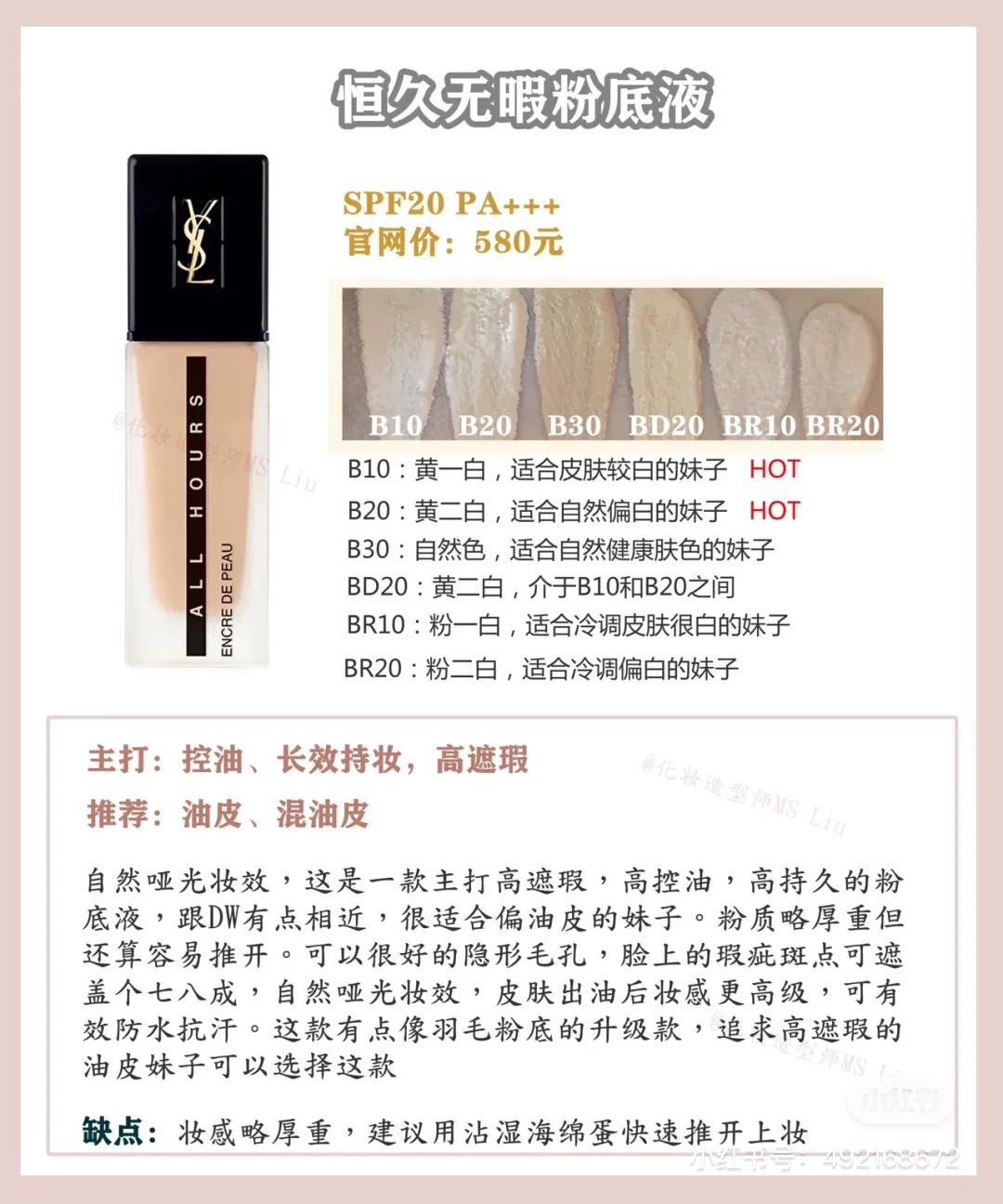 ysl粉底液和ysl粉底选哪个,大牌粉底液推荐ysl