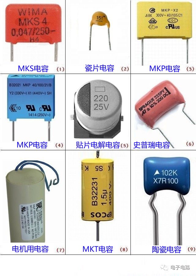电子元器件钽电容识别图解,电容器件图片