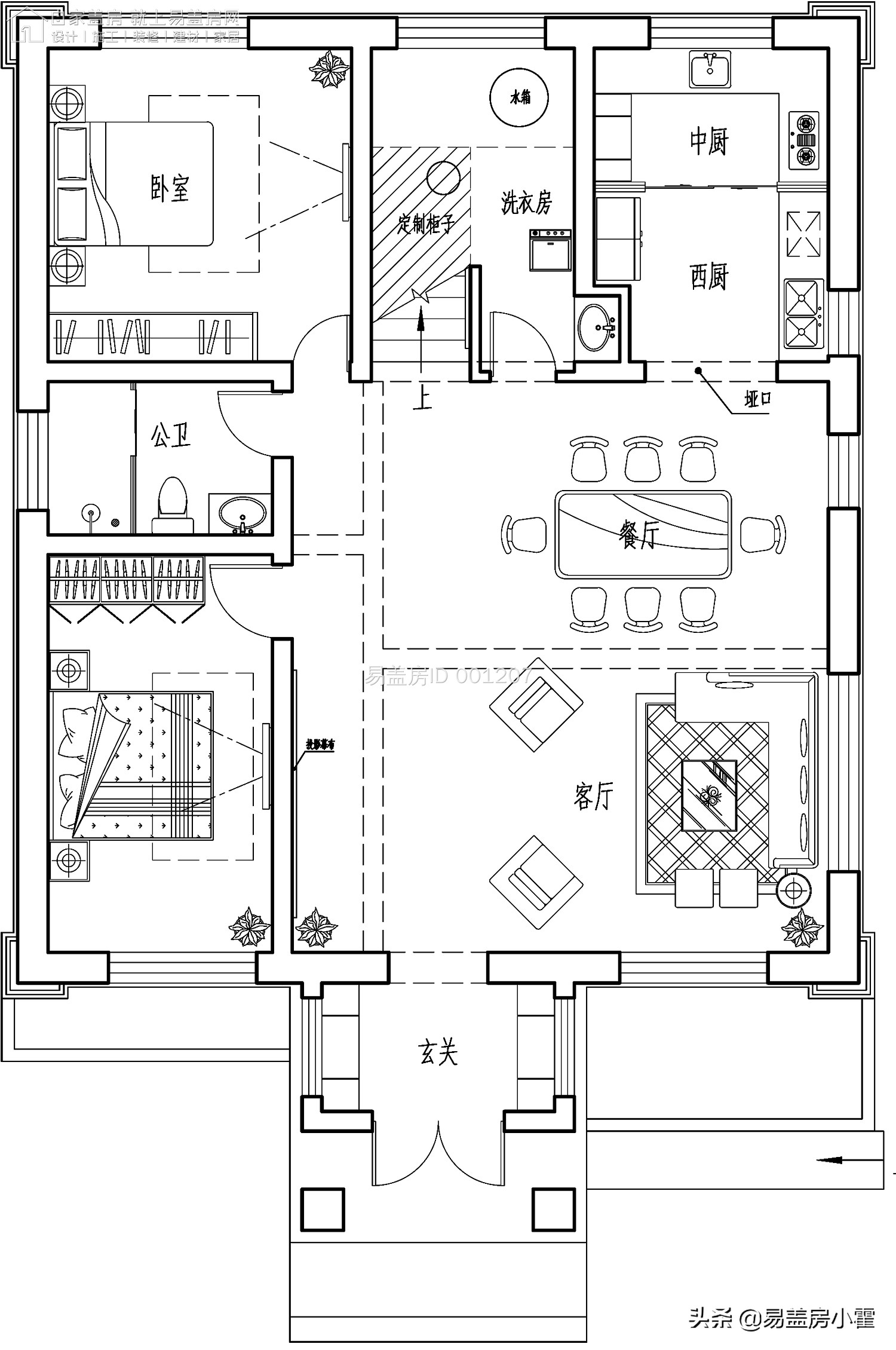 农村自建房2层欧式别墅设计,面宽10米欧式风格二层小别墅