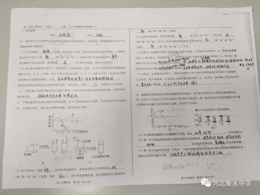 衡水中学学生夸衡中,衡水中学老师批改试卷