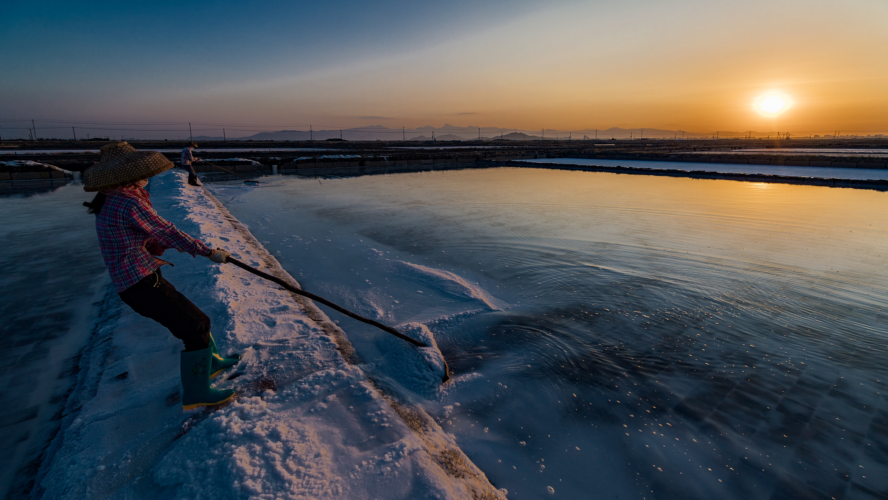 看日出海盐,看日出视频盐池
