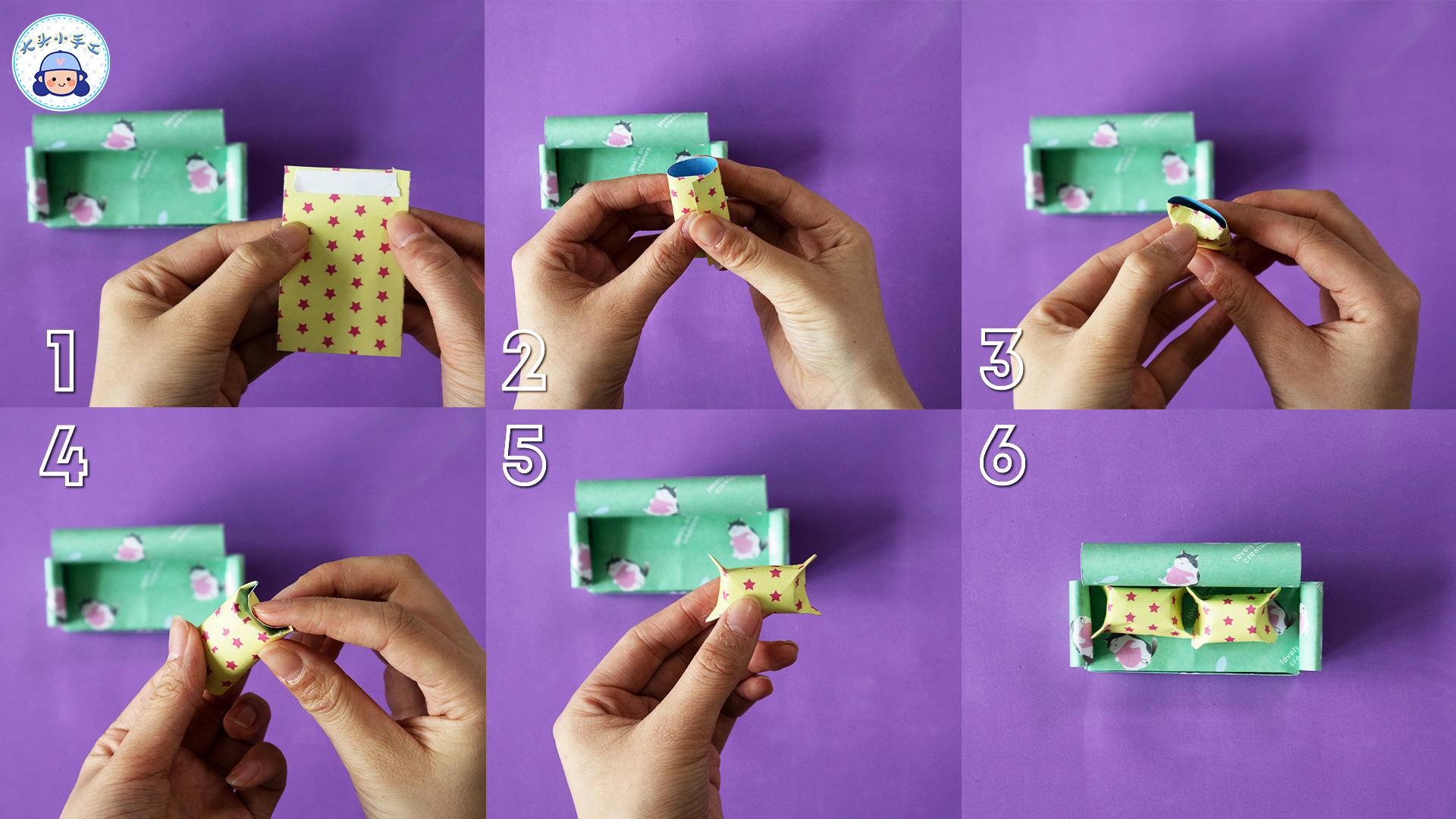 折纸沙发来啦，小朋友过家家必备！给你的宝贝也做一套吧