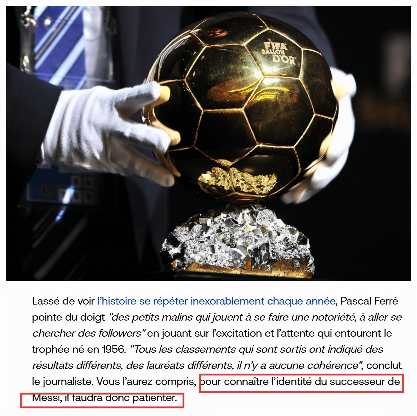 媒体辟谣姆巴佩,法国足球回应梅西将获金球奖传闻