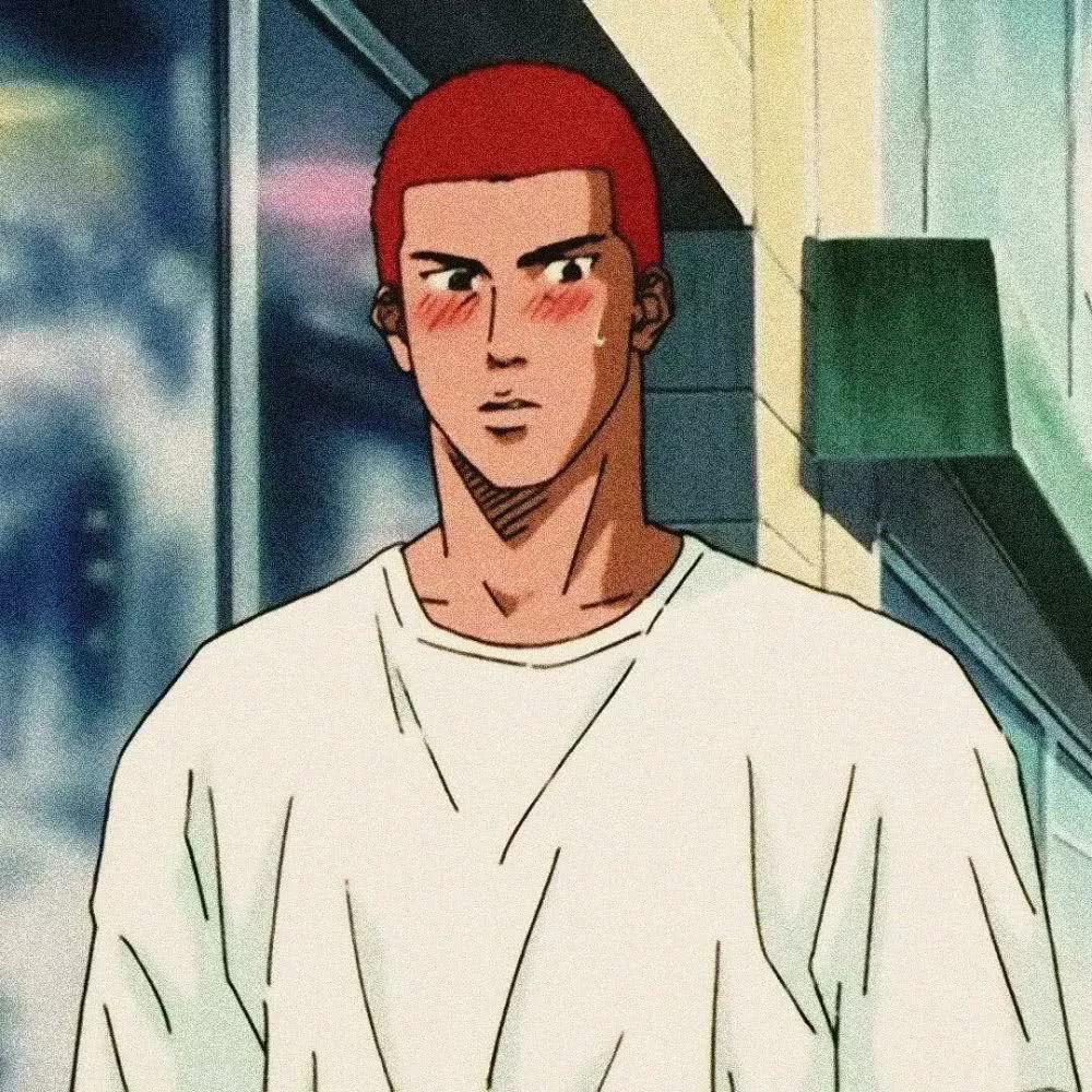 樱木花道赤木晴子卡通头像高清,灌篮高手动漫头像樱木花道黑色