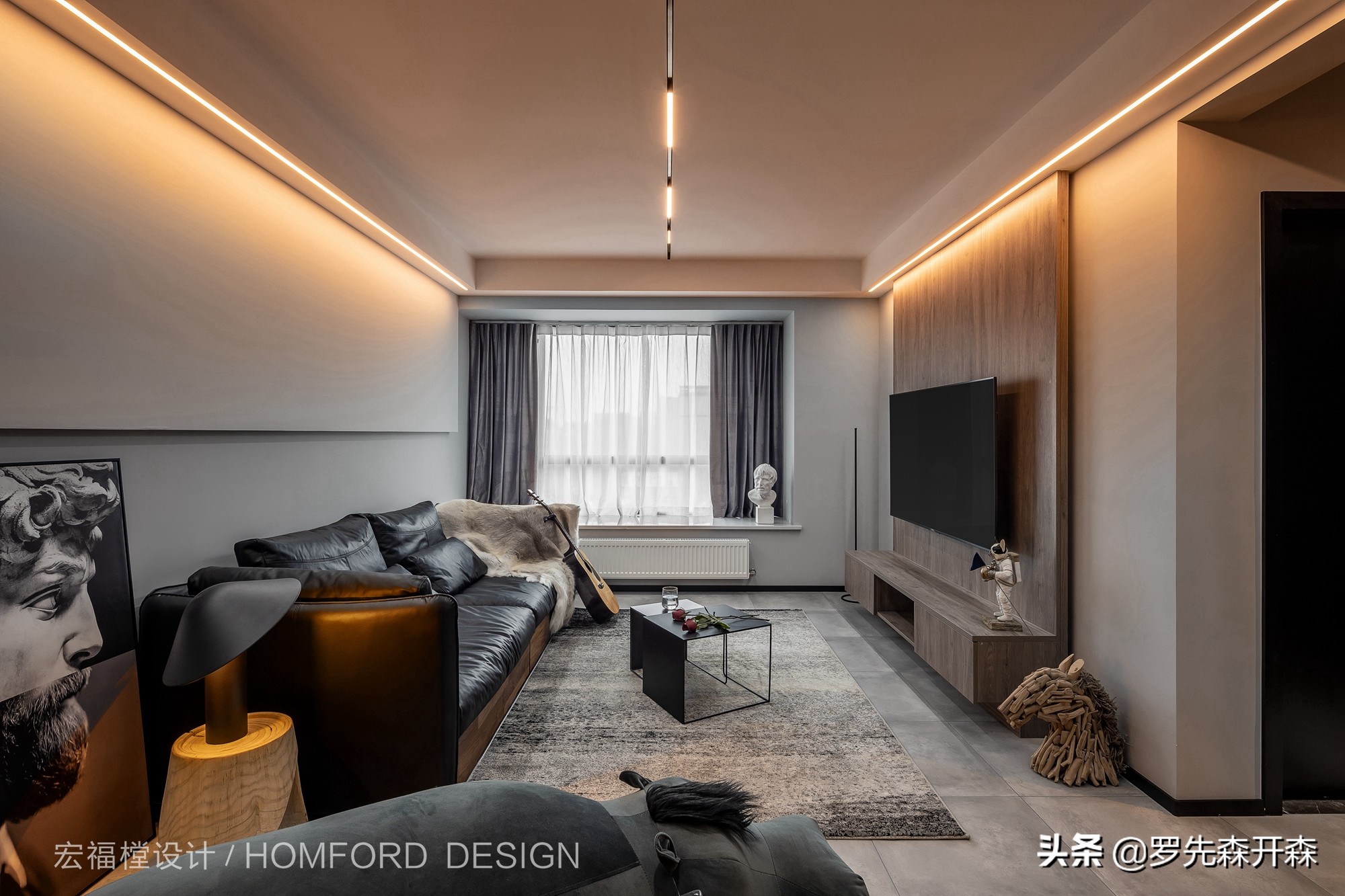 成都.柒公馆·92㎡现代简约住宅设计；营造出恰到好处的温馨感