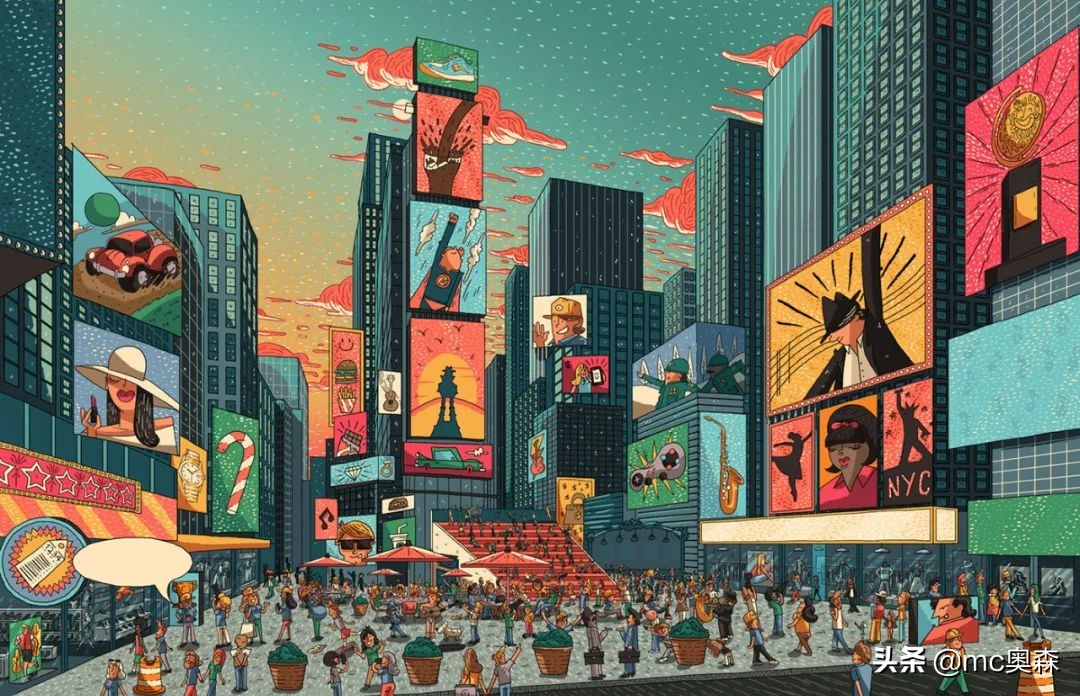 简单又能让人眼前一亮的插画配色,一组很有视觉震撼力的插画作品