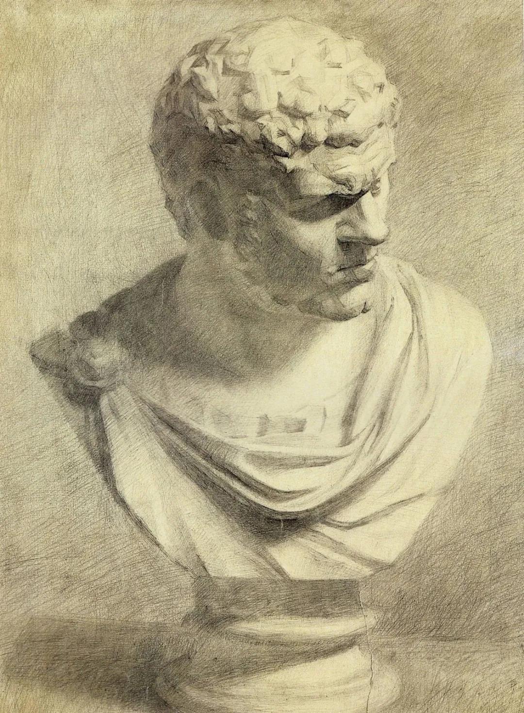 素描石膏像大师作品,石膏像名师