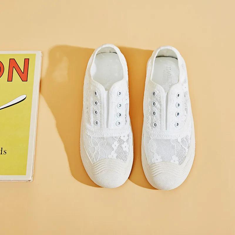 春款透气蕾丝懒人鞋,蕾丝亚麻懒人鞋