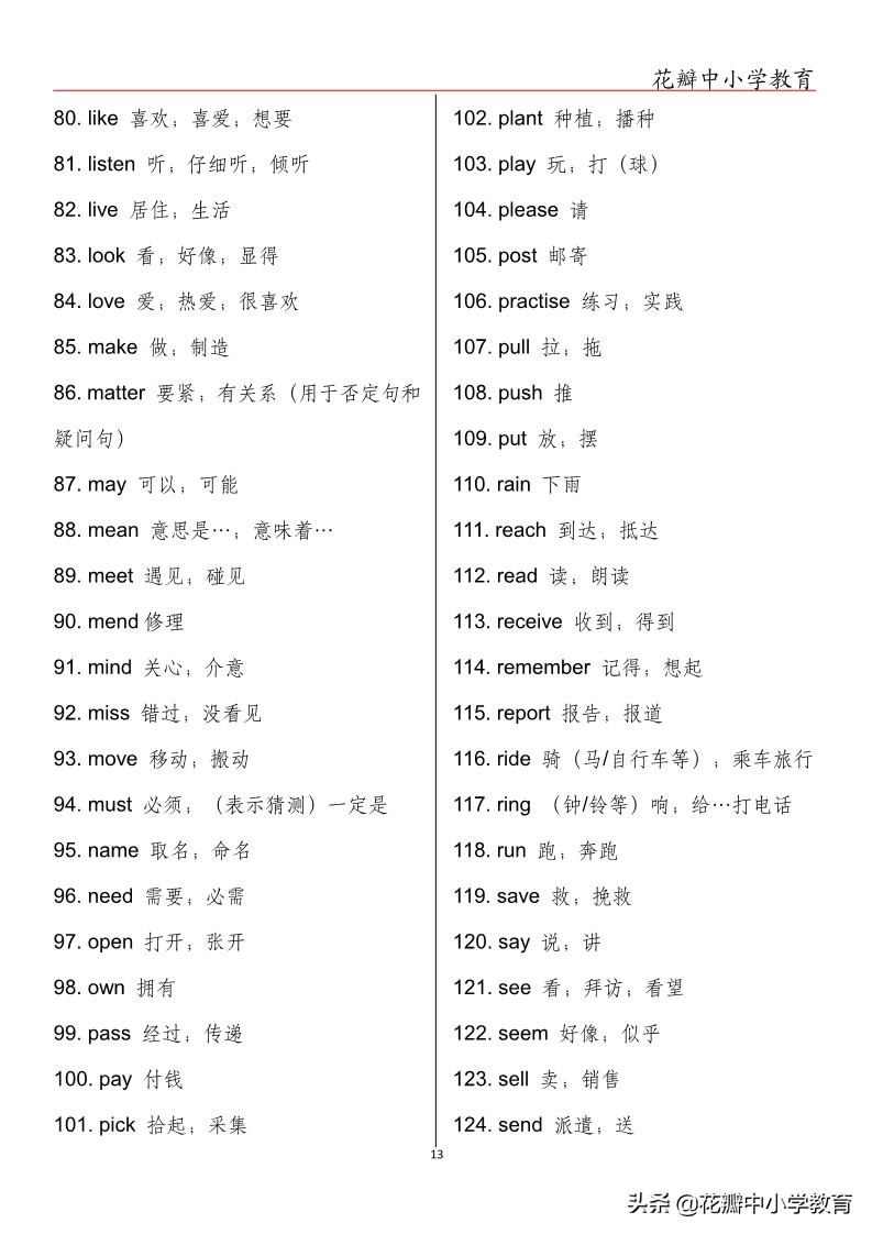中考英语单词必背人教版,中考英语单词每天50个