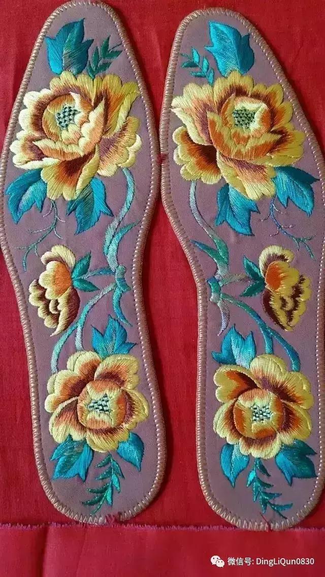 鞋垫手工刺绣最好看复杂的图案,刺绣作品展示简单