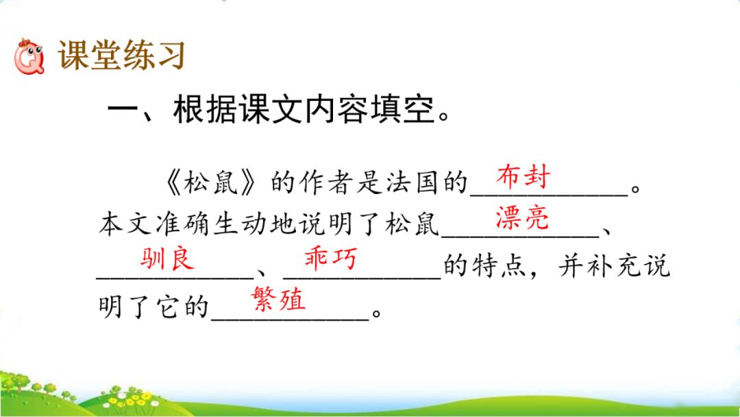 五年级语文第17课松鼠讲解,五年级上册第17课松鼠教材详解