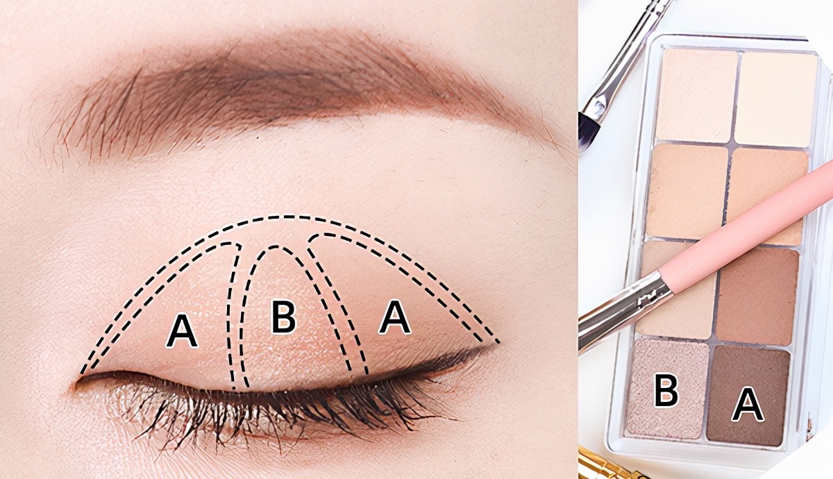 眼妆教程日常初学者自然眼妆,眼妆的画法教程内双眼妆