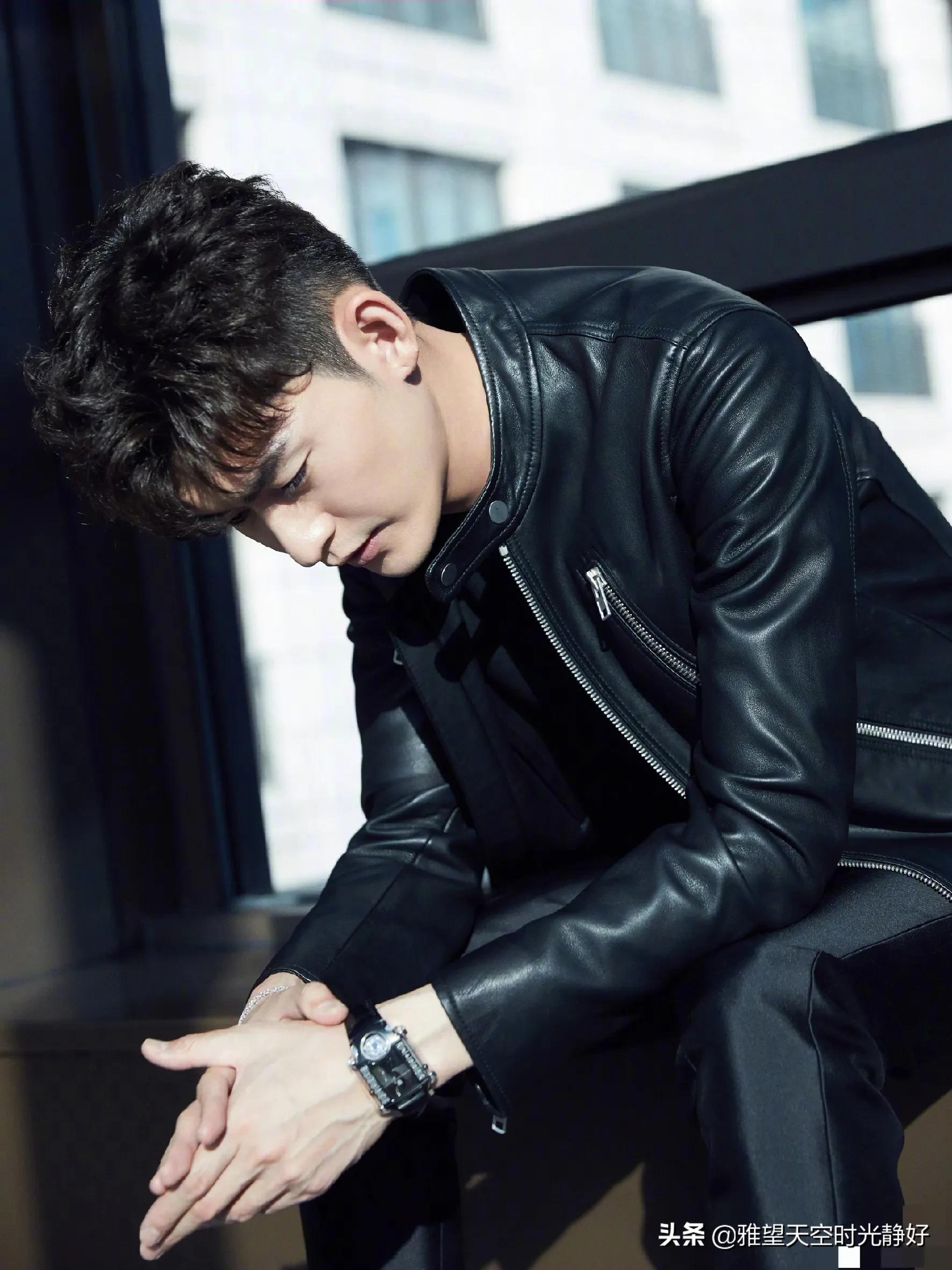秋冬男星皮衣穿搭,男明星皮衣外套搭配