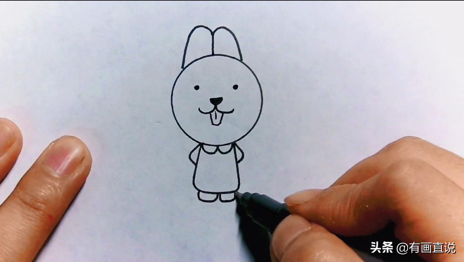 儿童画画教程3-6岁简笔画小公主,7-10岁儿童画画hellokitty简笔画