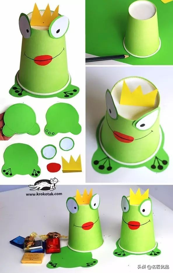 用两个纸杯手工制作纸杯娃娃,纸杯手工制作大全幼儿园手工