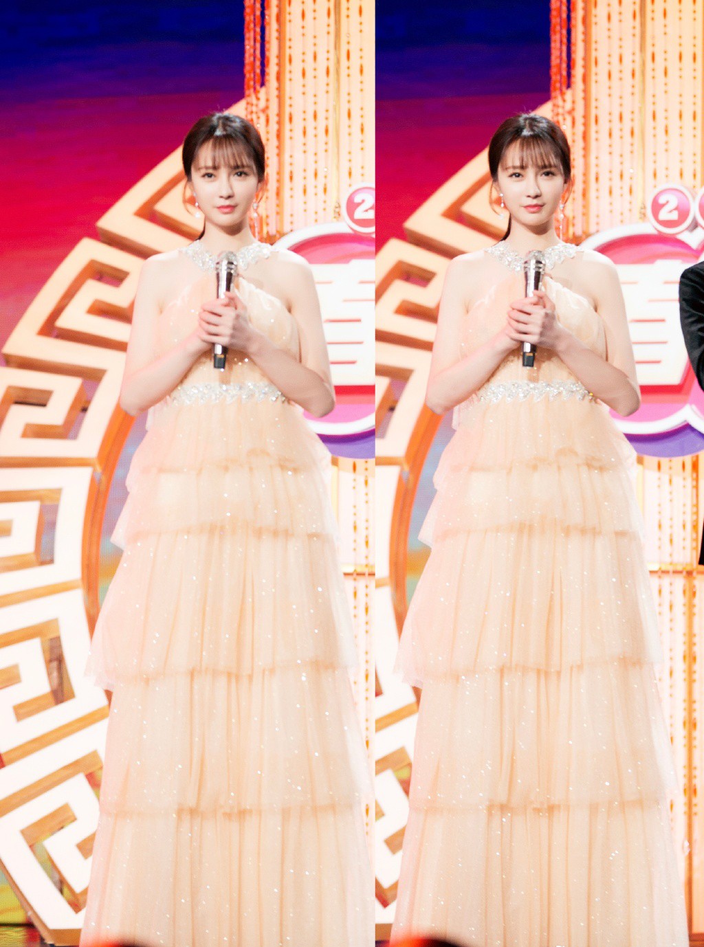 沈梦辰穿短款上衣秀小蛮腰,沈梦辰彩色针织外套开叉现身机场