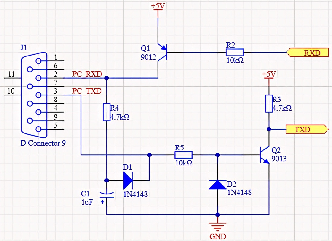 分立元件晶体管,ttl转rs232电路原理