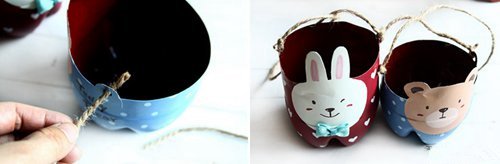 可乐瓶盖自制简易盆栽,可乐瓶废物利用做盆栽