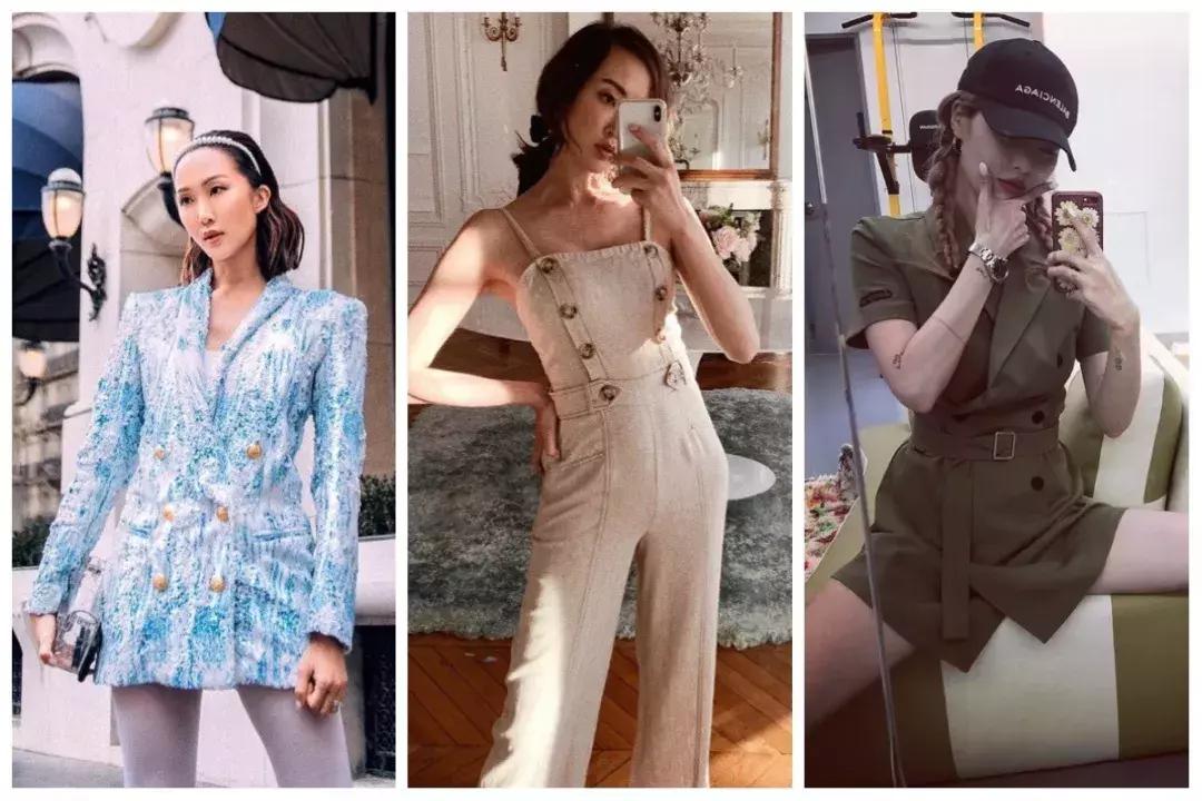 收腰显瘦纽扣,新款高腰多纽扣修身显瘦