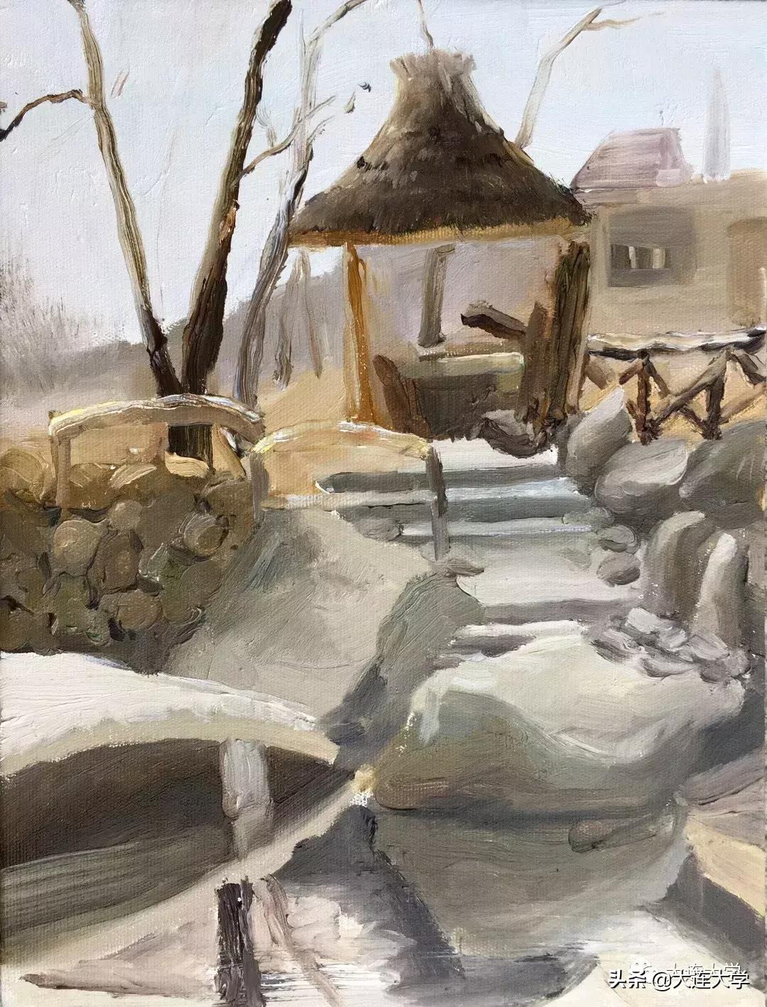 简单又好看的大连画,美丽大连我的家绘画