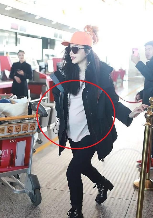 范冰冰穿红裙胖出小肚子,范冰冰近期穿露脐装