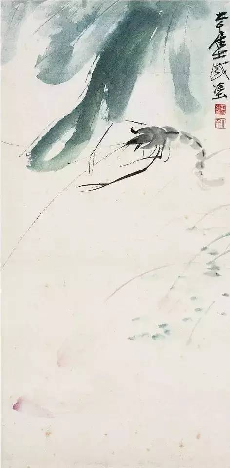 齐白石画虾换真虾,齐白石画虾的6只虾
