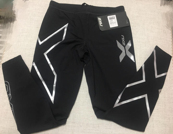跑步压缩裤2xu燃烧系列,跑步高弹压缩裤半截
