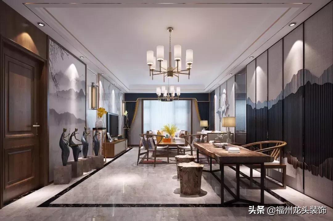 高档大气客厅画新中式,新中式大气客厅效果图