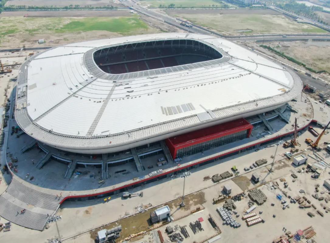 上海浦东专业足球场最新进展,上海浦东足球场最新图片