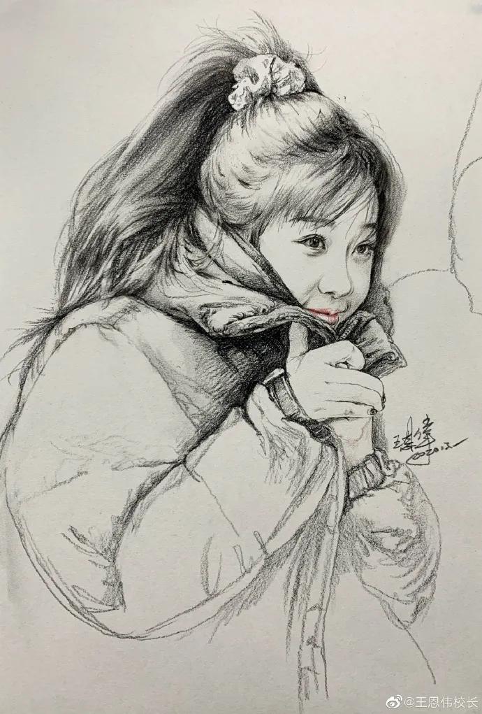 他画遍所有明星，画谁像谁，肖战、热巴、刘亦菲眼神看醉了