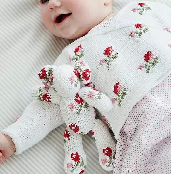 宝宝毛衣绣鱼图案,宝宝毛衣绣花朵图案