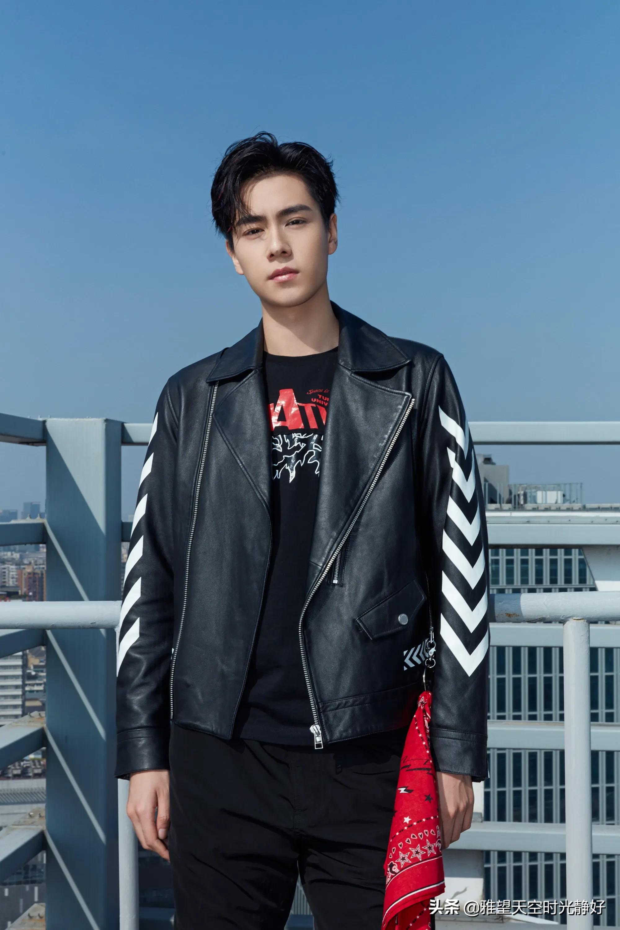 秋冬男星皮衣穿搭,男明星皮衣外套搭配