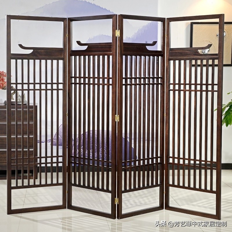 家居实木屏风,新中式实木屏风隔断