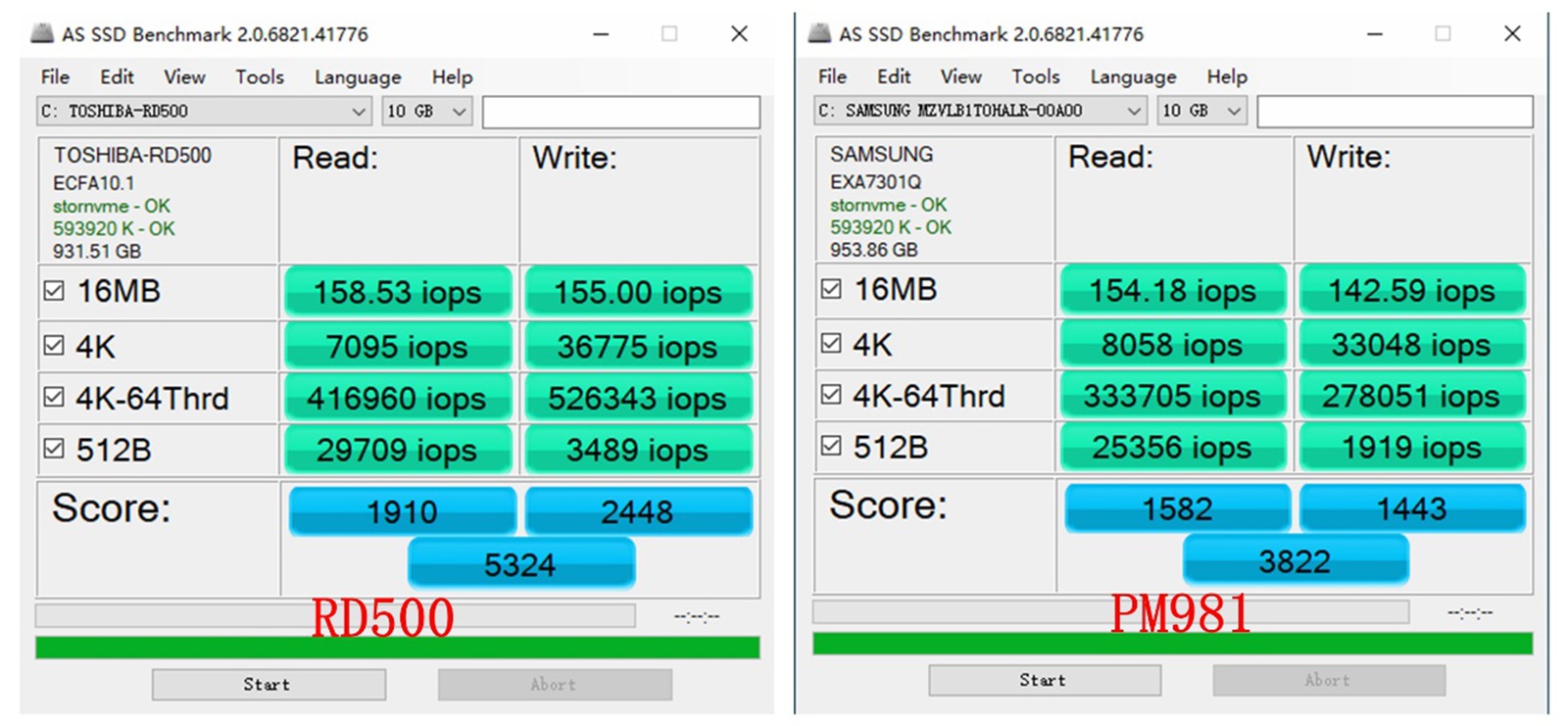 东芝固态硬盘rd500与三星970plus,三星pm991256固态评测