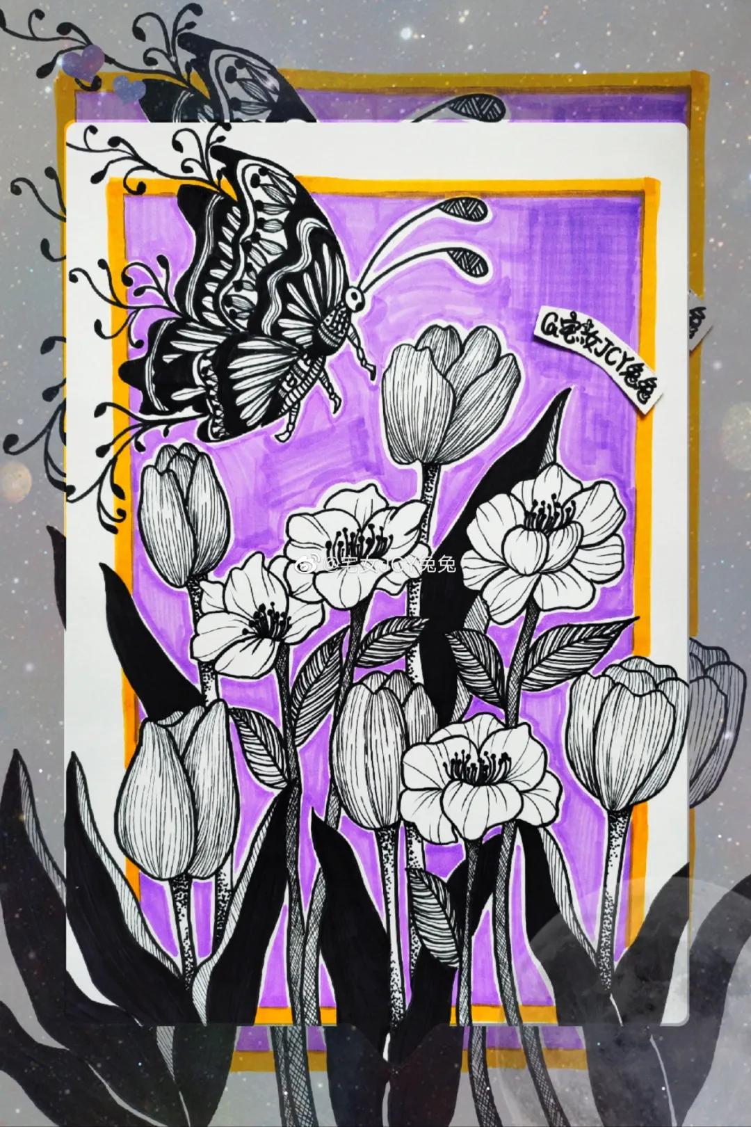 简单又好看的重彩油画棒作品,美到极致的风格绘画